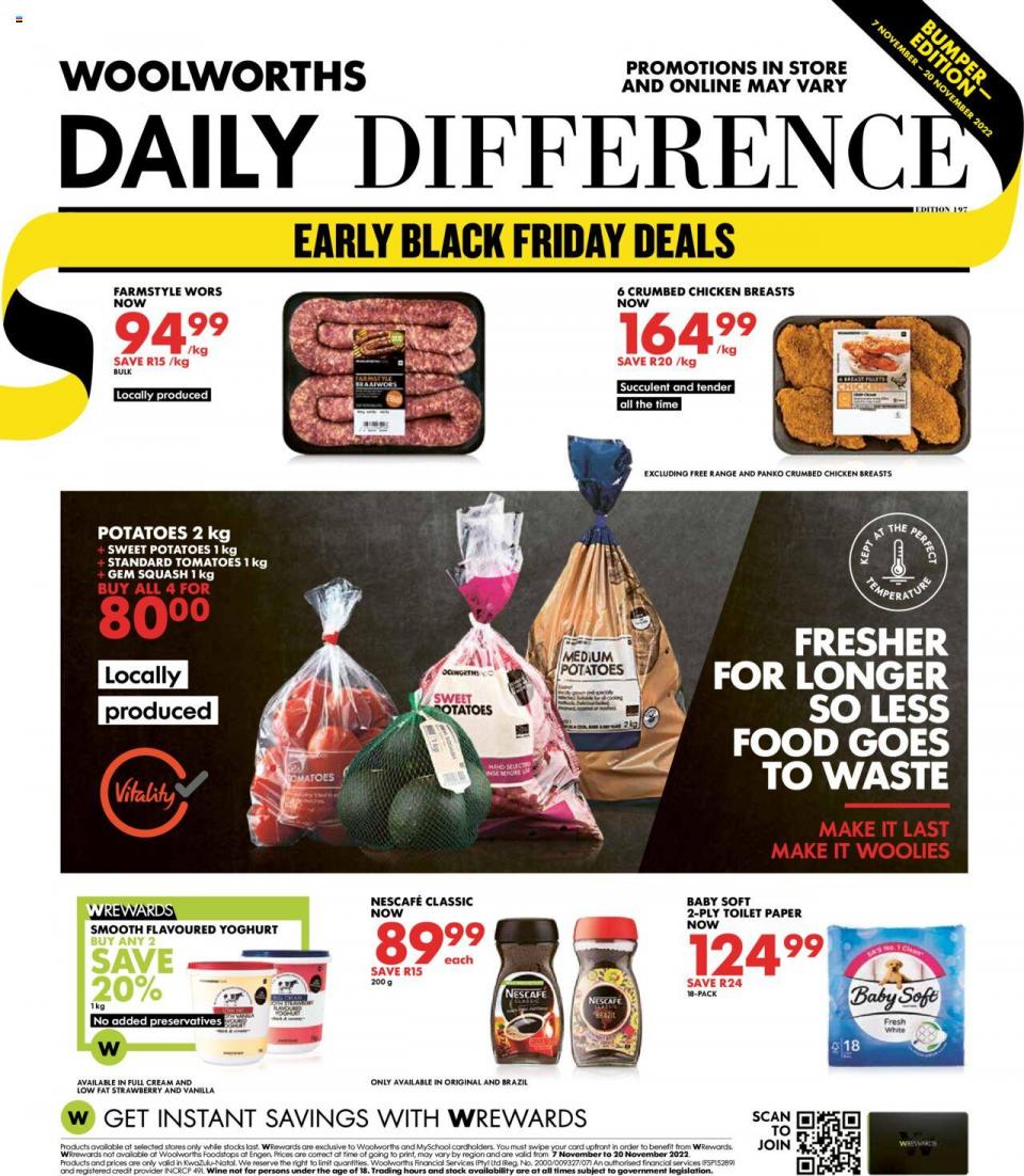 Woolworths Specials Early Black Friday Deals 7 – 20 Nov 2022